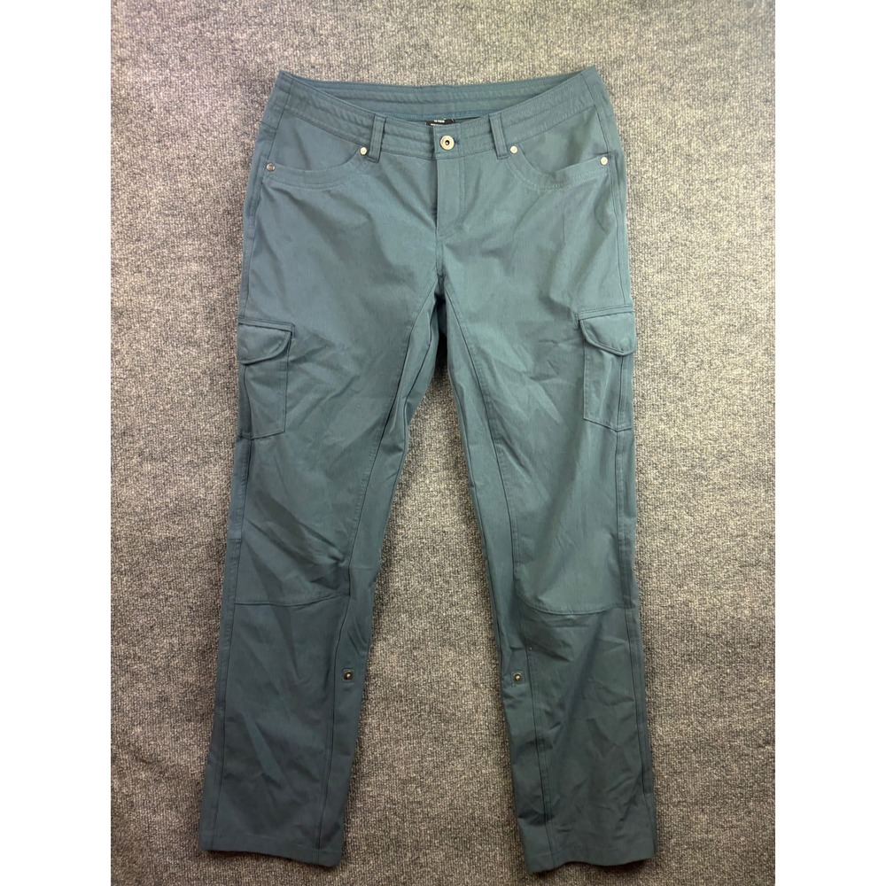 KUHL Freeflex Roll Up Pant Womens 10 Reg Blue Grey Roll Up Hiking  Cargo